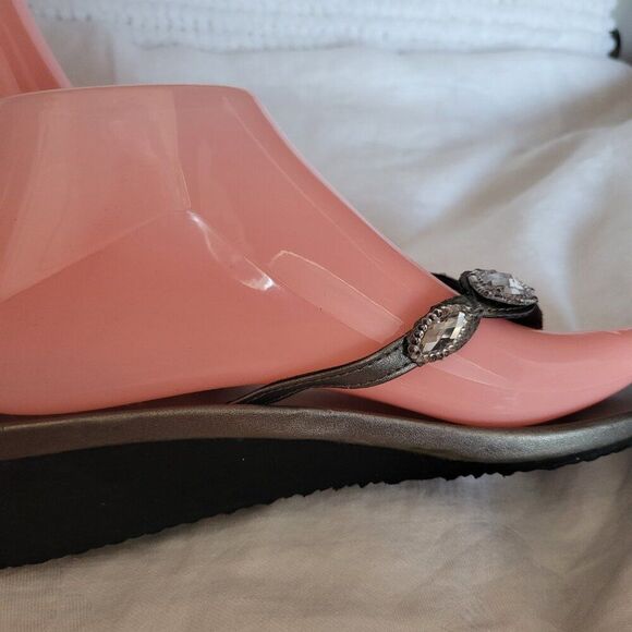 Kenneth Cole Reaction Size 8 Women's Blingy sandals thong rhinestones Shoes GUC - Picture 4 of 13